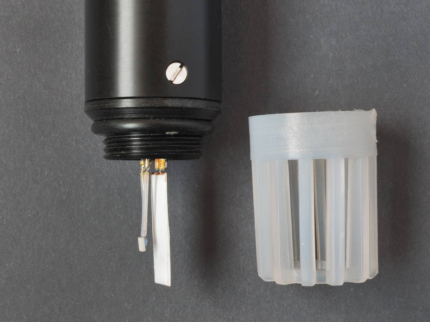 A hygrometer probe for measuring temperature and humidity — diagnose before you treat