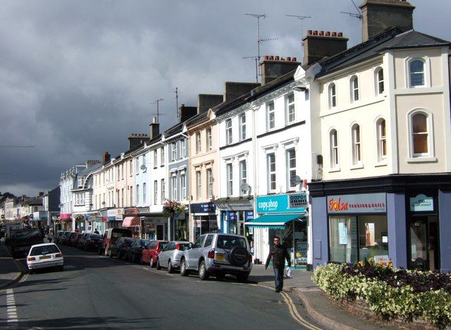 A Victorian stucco terrace on Queen Street, Newton Abbot