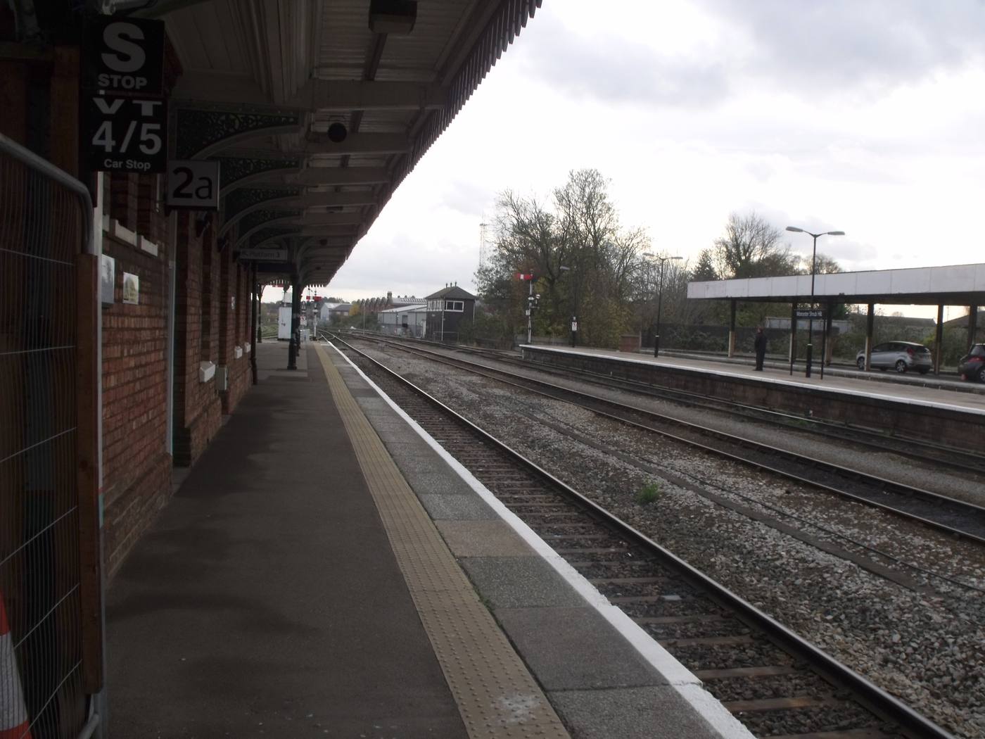 Platform 2a at Worcester Shrub Hill Station, a Grade II listed station