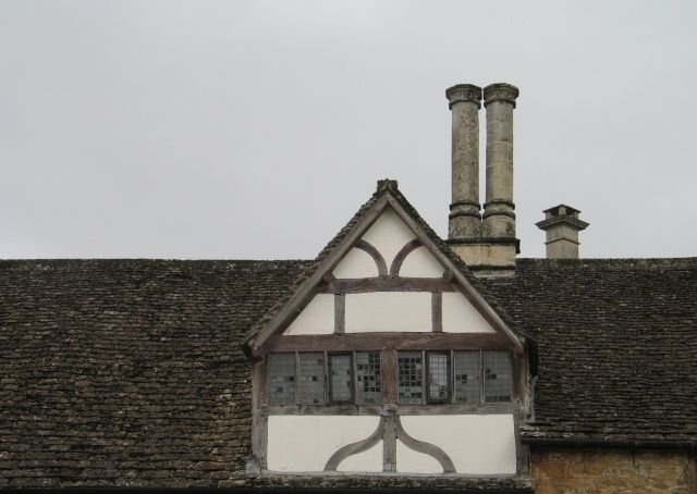 A timber-framed dormer at Lacock Abbey