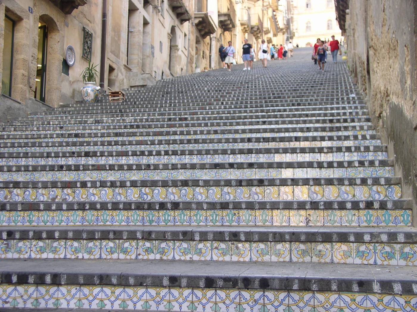 The tiled Scalinata di Santa Maria del Monte staircase in Caltagirone, Sicily
