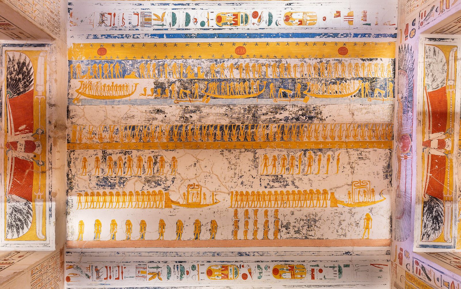 The astronomical ceiling and painted walls of the tomb of Ramesses V and VI in the Valley of the Kings: registers of gods and the king's journey through the night