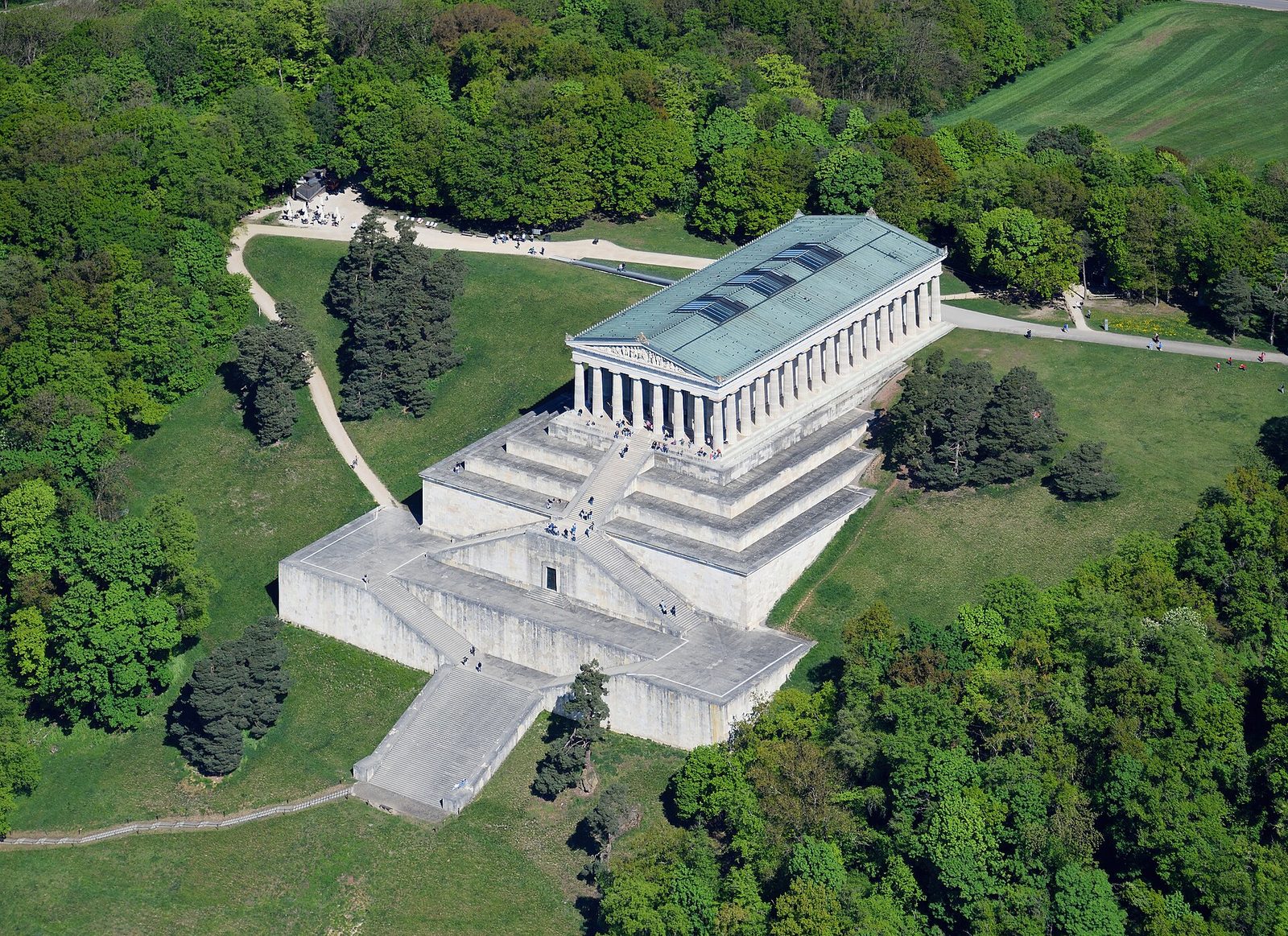 The Walhalla above the Danube at Regensburg: a Doric temple built as a hall of fame