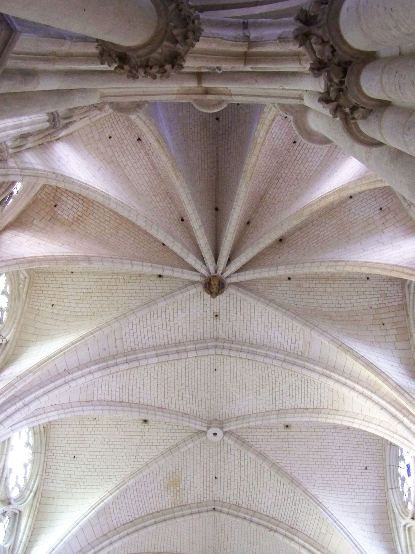 Looking up into the 42-metre vault of Amiens Cathedral