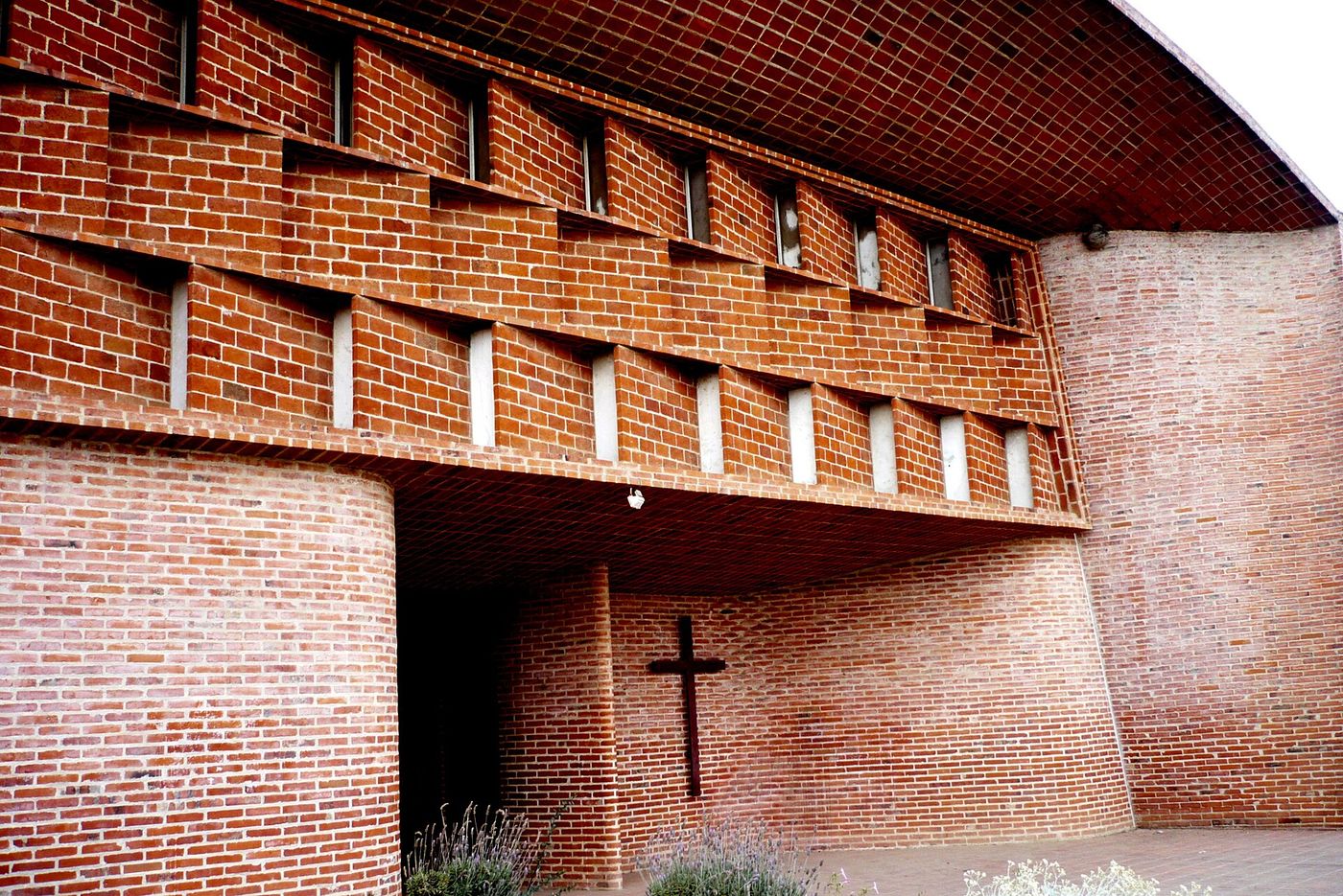 Eladio Dieste's Cristo Obrero church in Atlántida, roofed by undulating brick Gaussian vaults