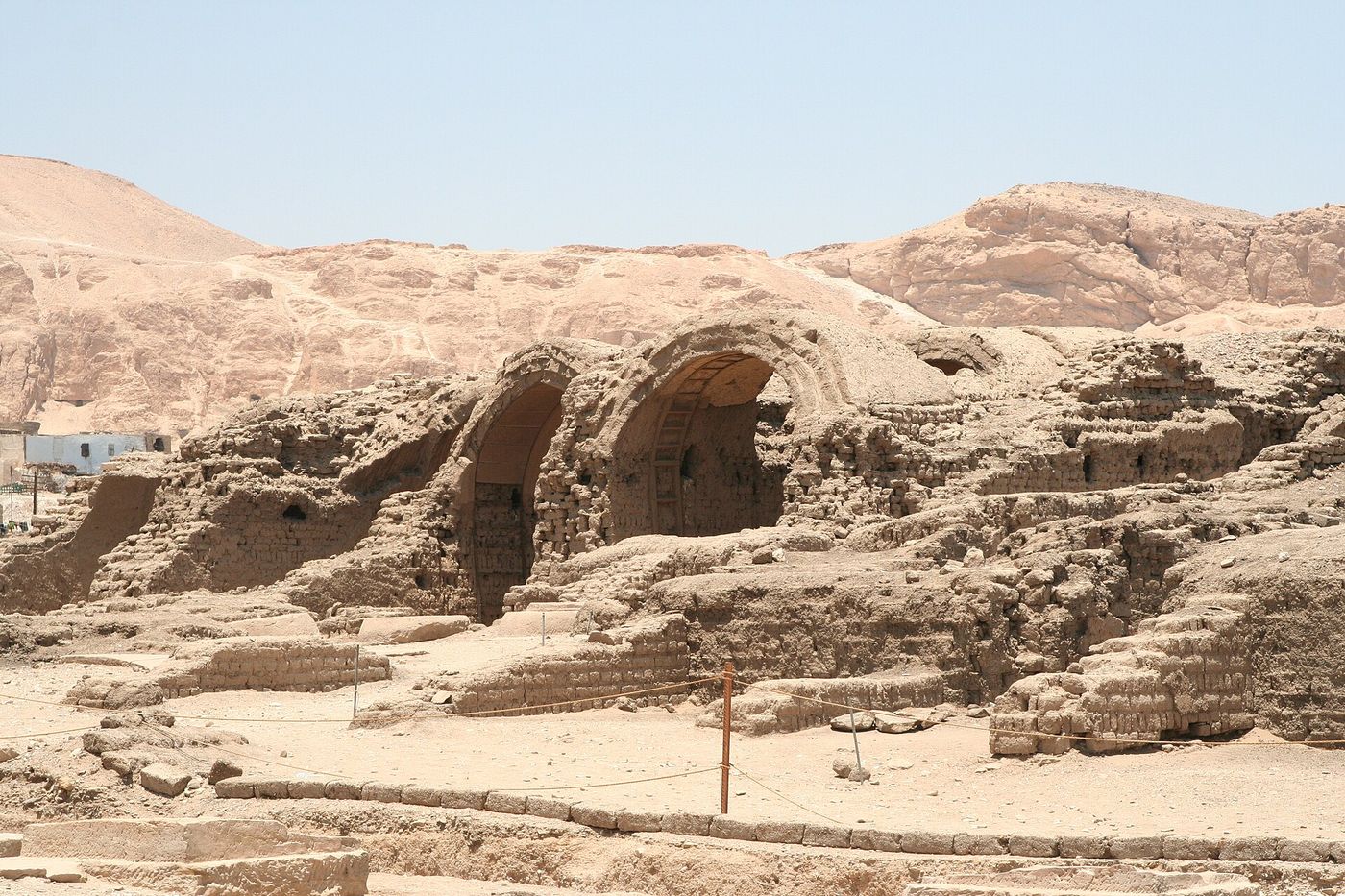Mudbrick barrel vaults of the Ramesseum granaries in Luxor, among the earliest true vaults