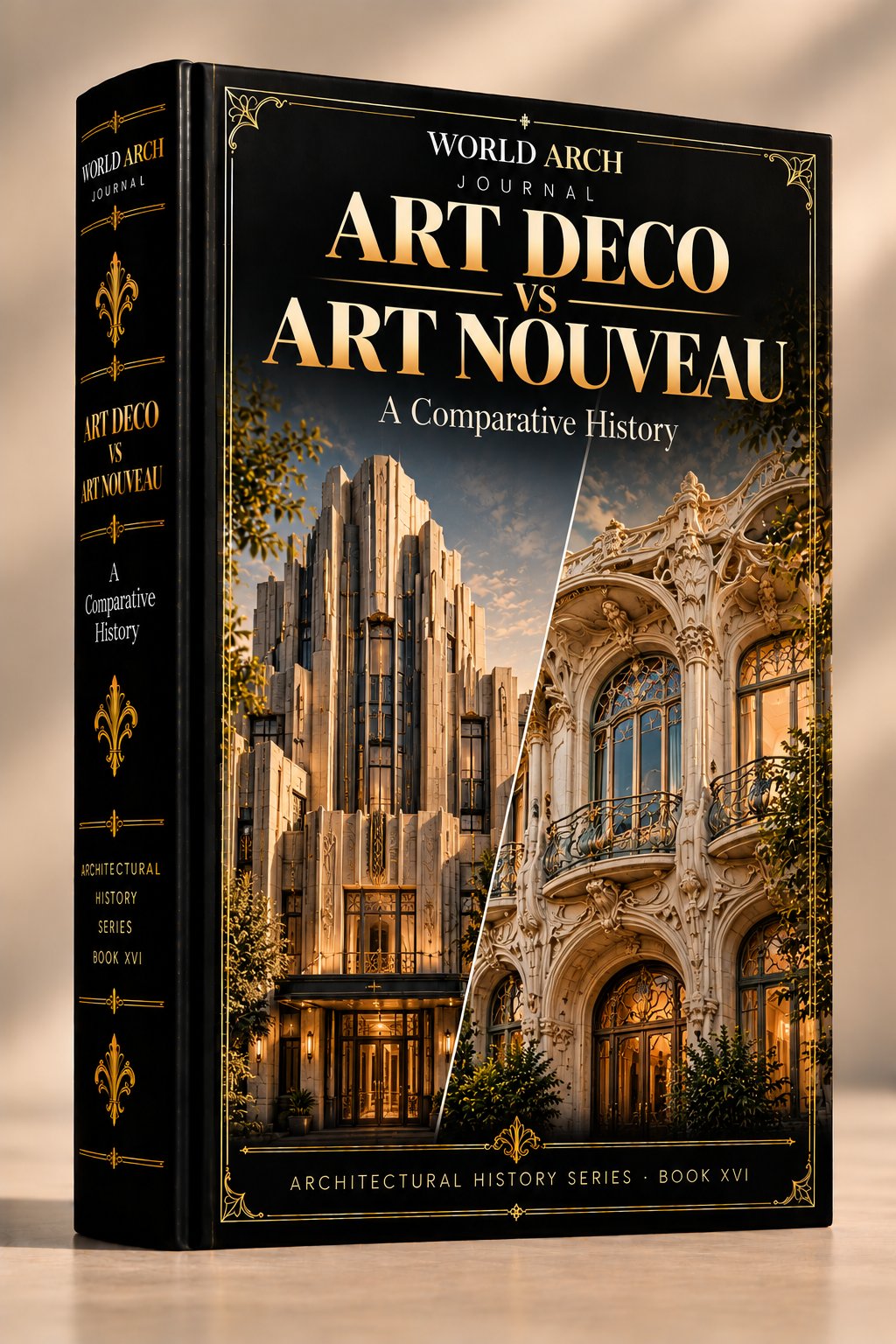 Art Deco vs Art Nouveau: A Comparative History — book cover