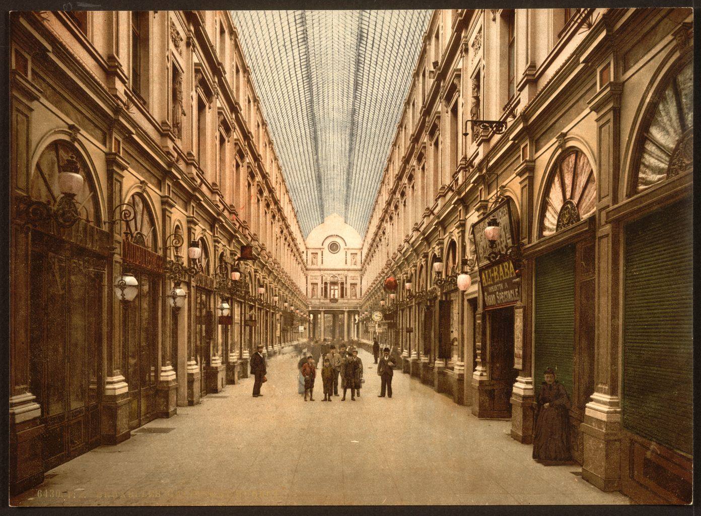 Glass roof of the Galeries Royales Saint-Hubert in Brussels