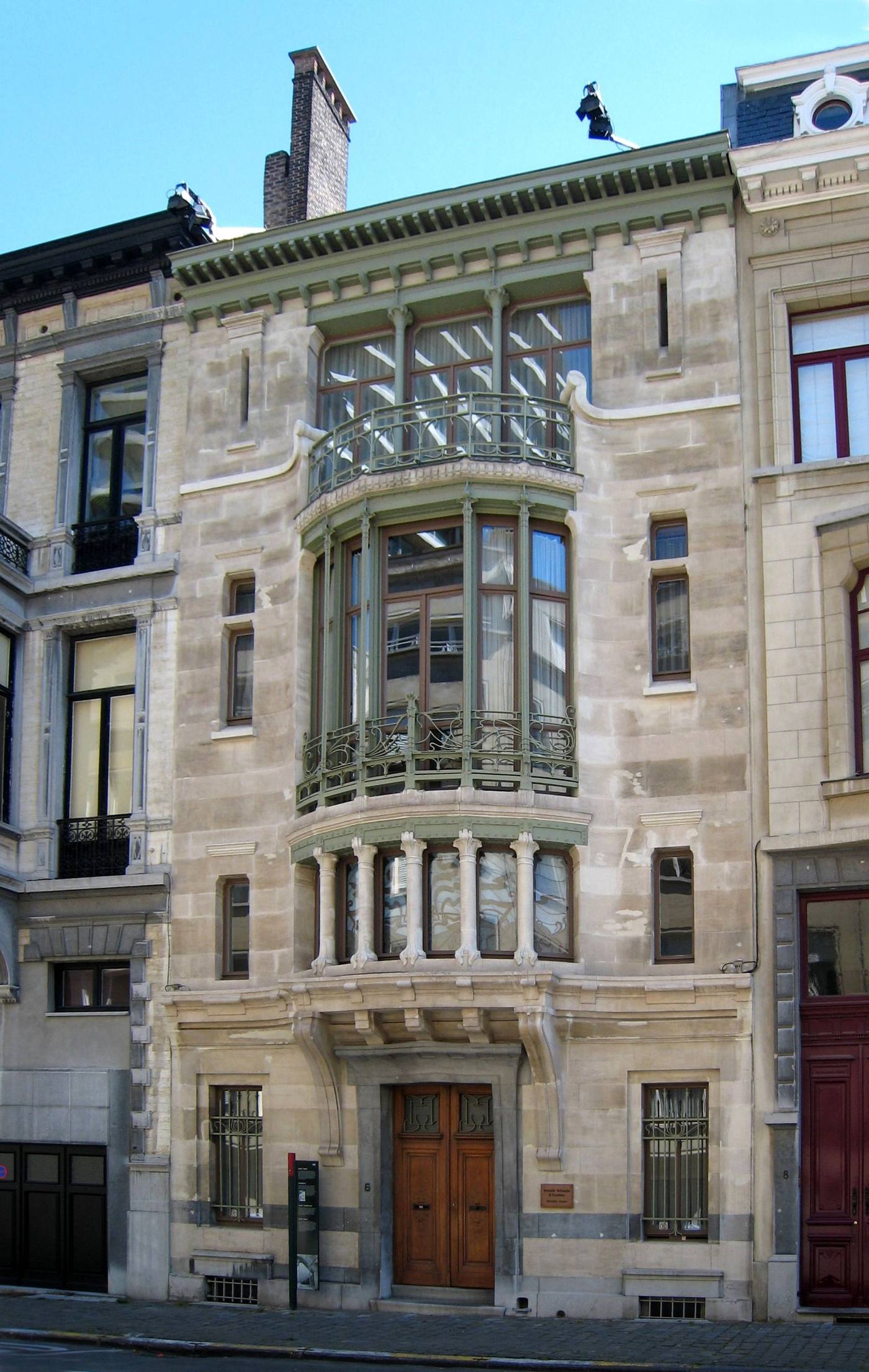 Facade of the Hotel Tassel in Brussels