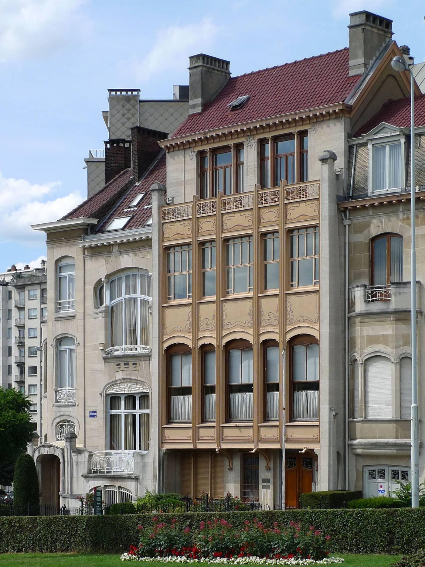 Facade of the Hotel van Eetvelde in Brussels