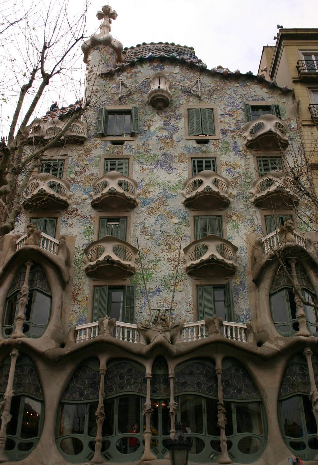Facade of Casa Batllo in Barcelona