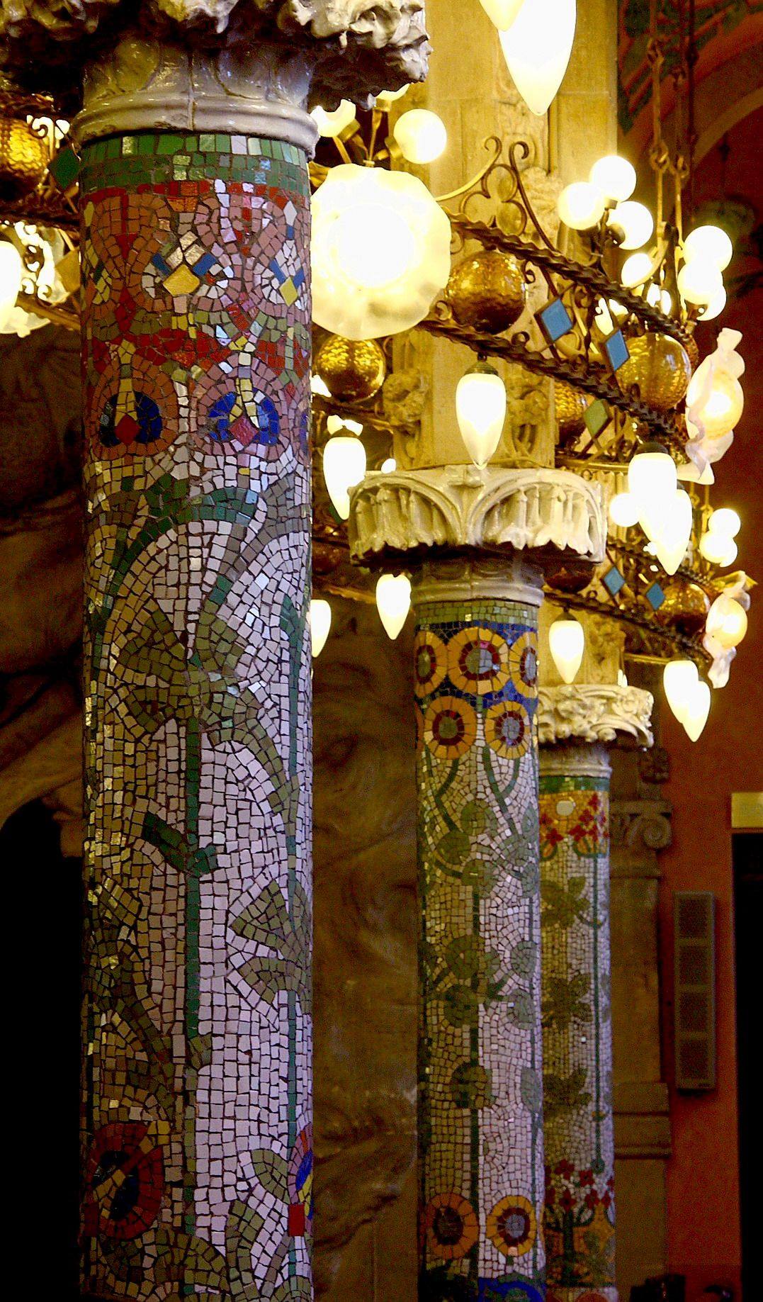Interior of the Palau de la Musica Catalana in Barcelona