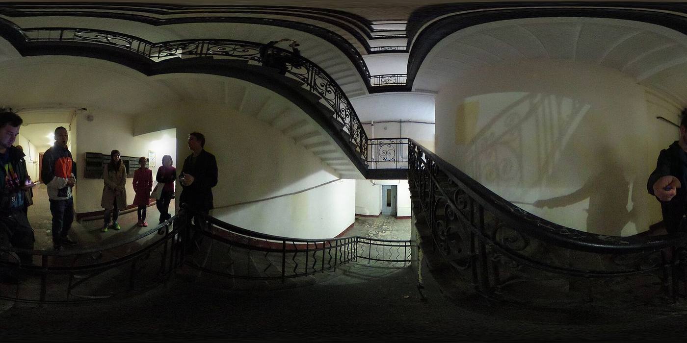 An Art Nouveau apartment stairwell
