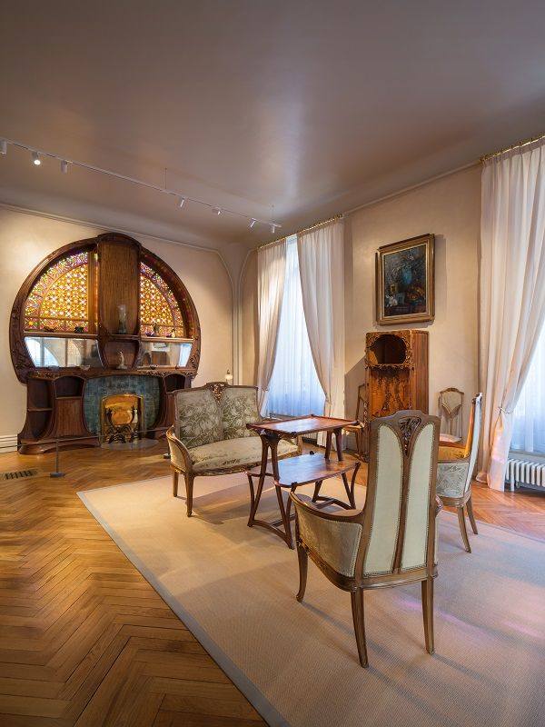 An Art Nouveau villa salon interior