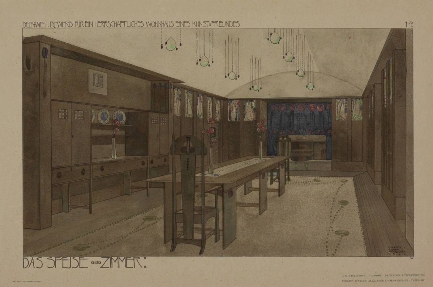 Art Nouveau dining-room furniture