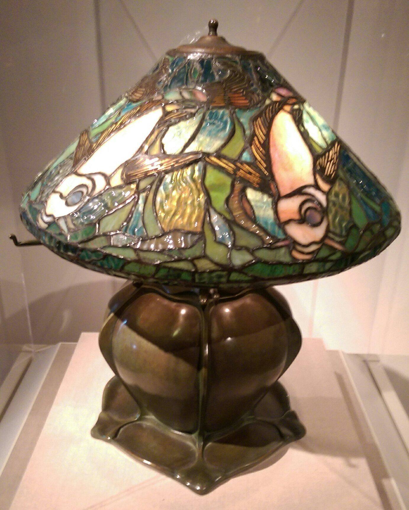 A Tiffany lamp