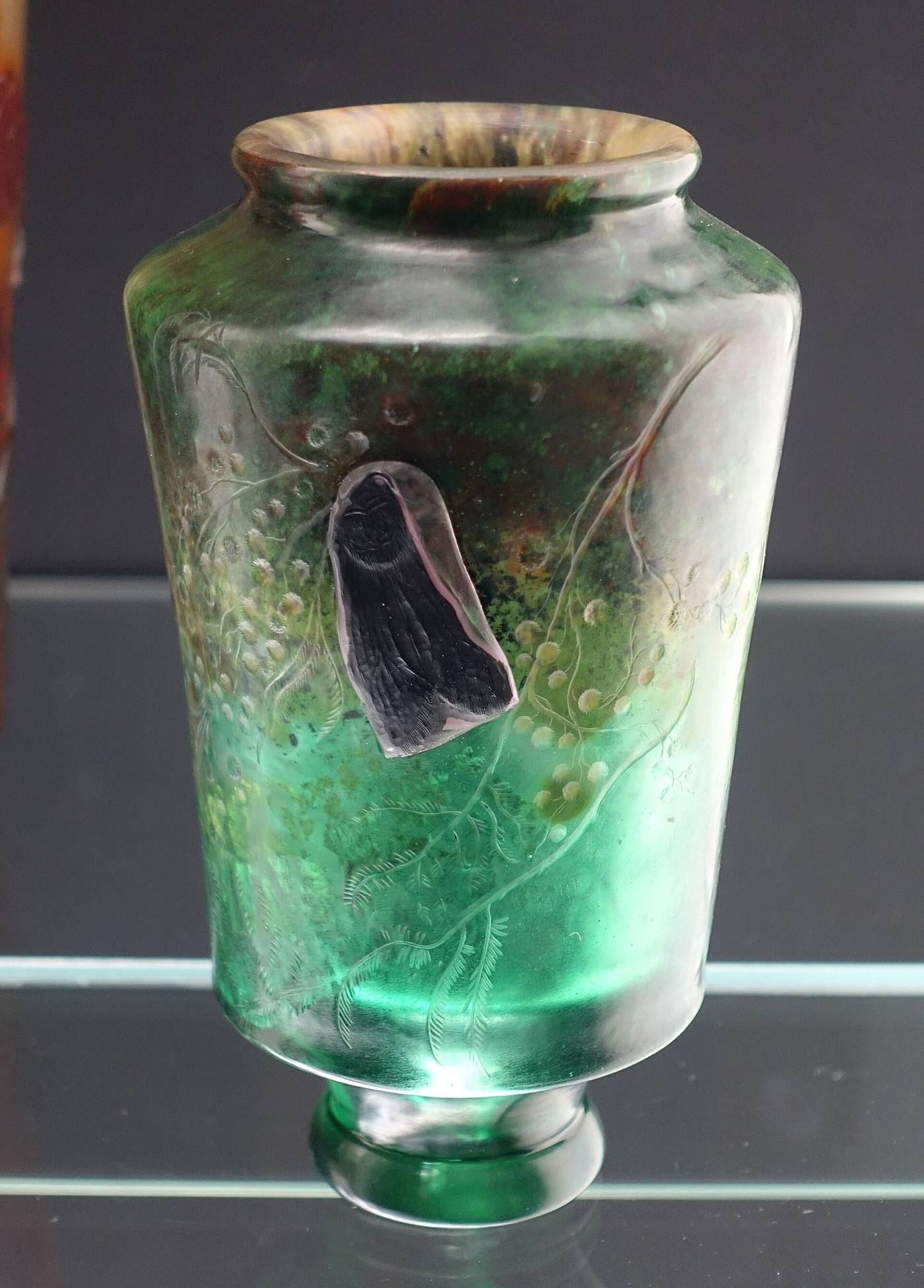 A Galle vase in a museum