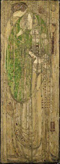 A gesso panel by Margaret Macdonald