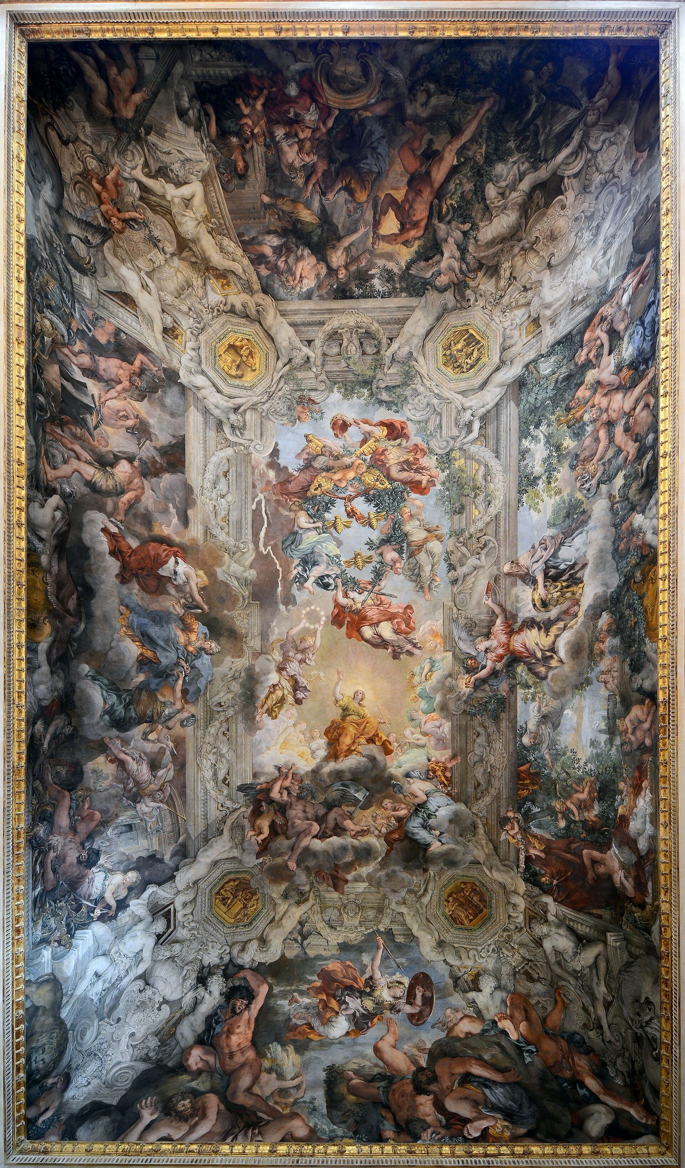 Pietro da Cortona's Allegory of Divine Providence across the ceiling of Palazzo Barberini, Rome