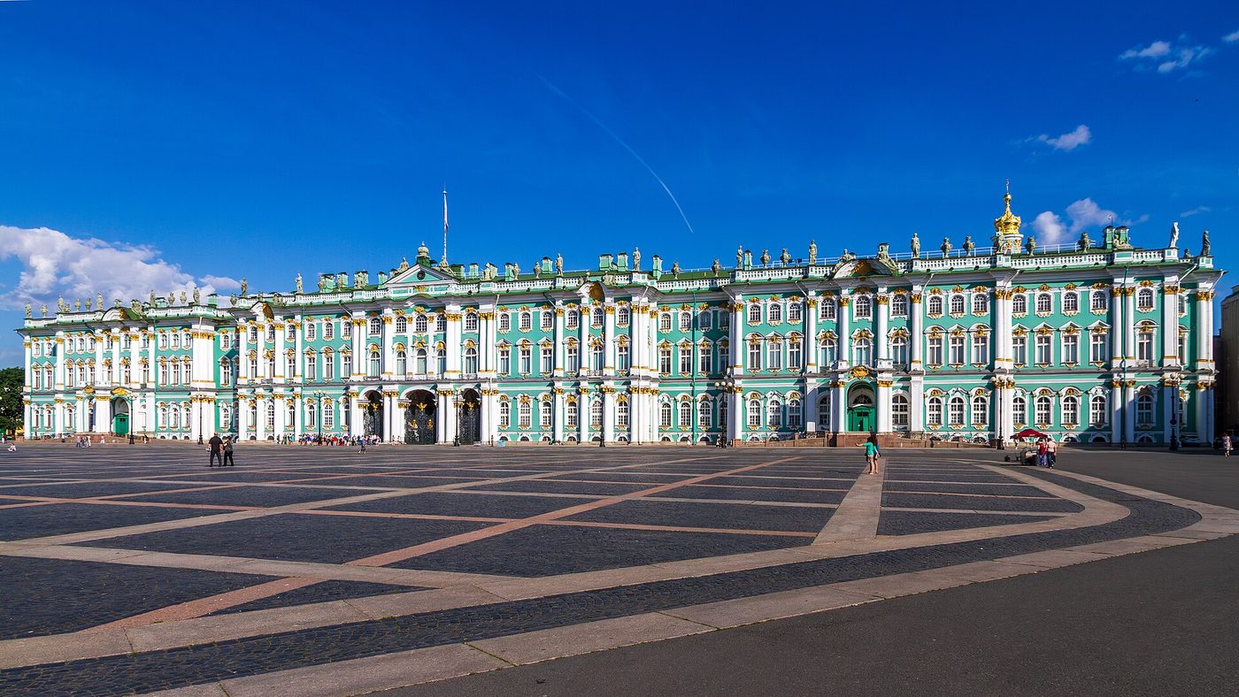 The Winter Palace, St Petersburg, from Palace Square — Rastrelli's facade for the Empress Elizabeth