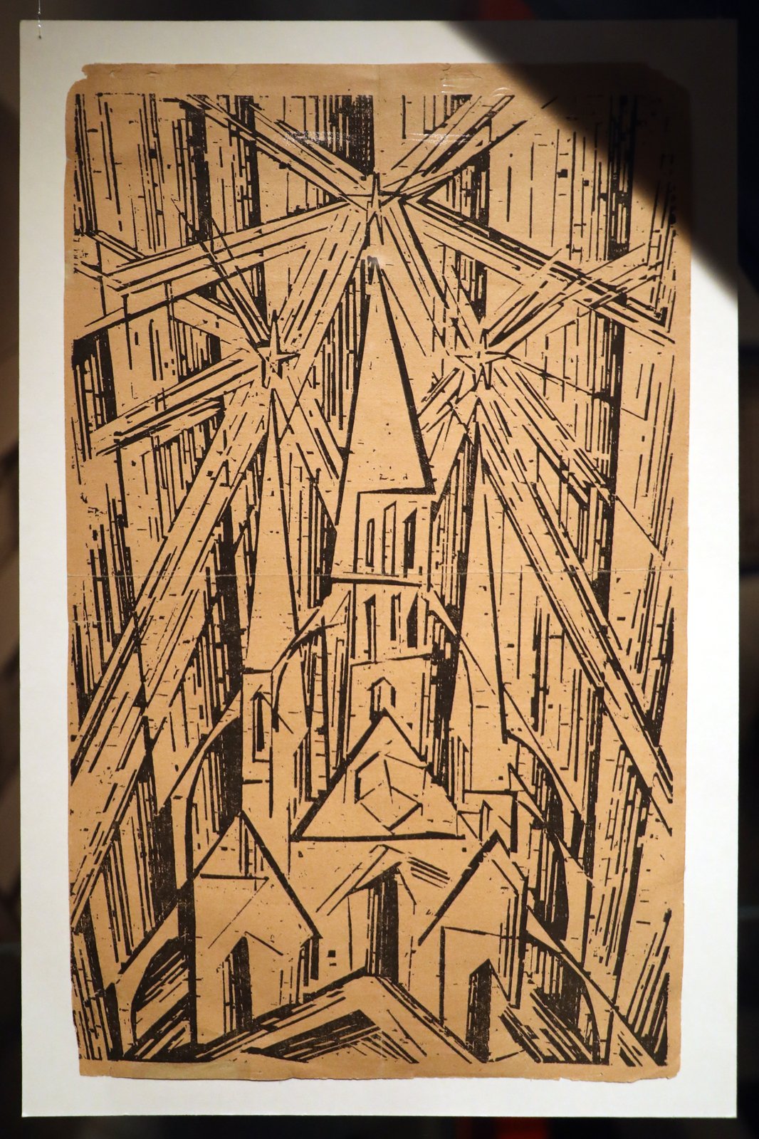 The Bauhaus manifesto of 1919 with Lyonel Feininger's Cathedral woodcut