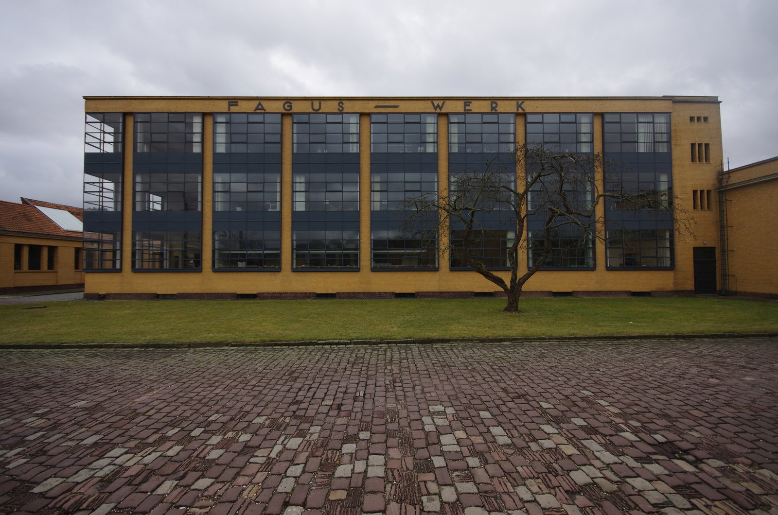 The Fagus Factory at Alfeld, its glass stair towers and curtain walls