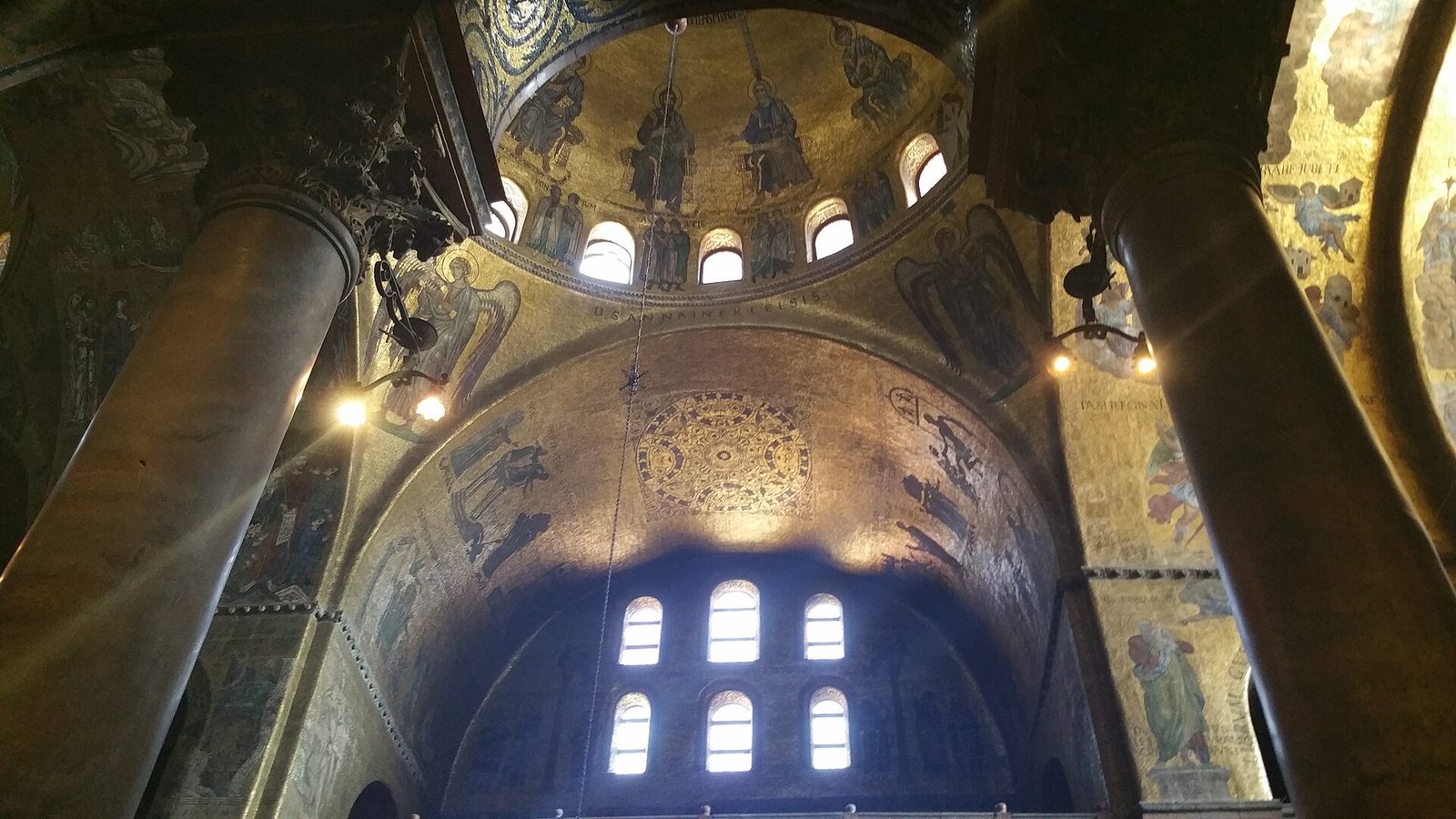 Inside St Mark's, Venice: vaults and domes sheathed in gold mosaic