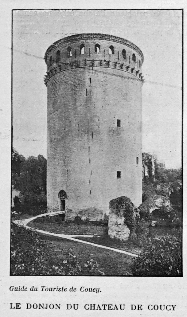 The ruined donjon of Coucy: the stump of the greatest castle tower of the thirteenth century, destroyed in 1917