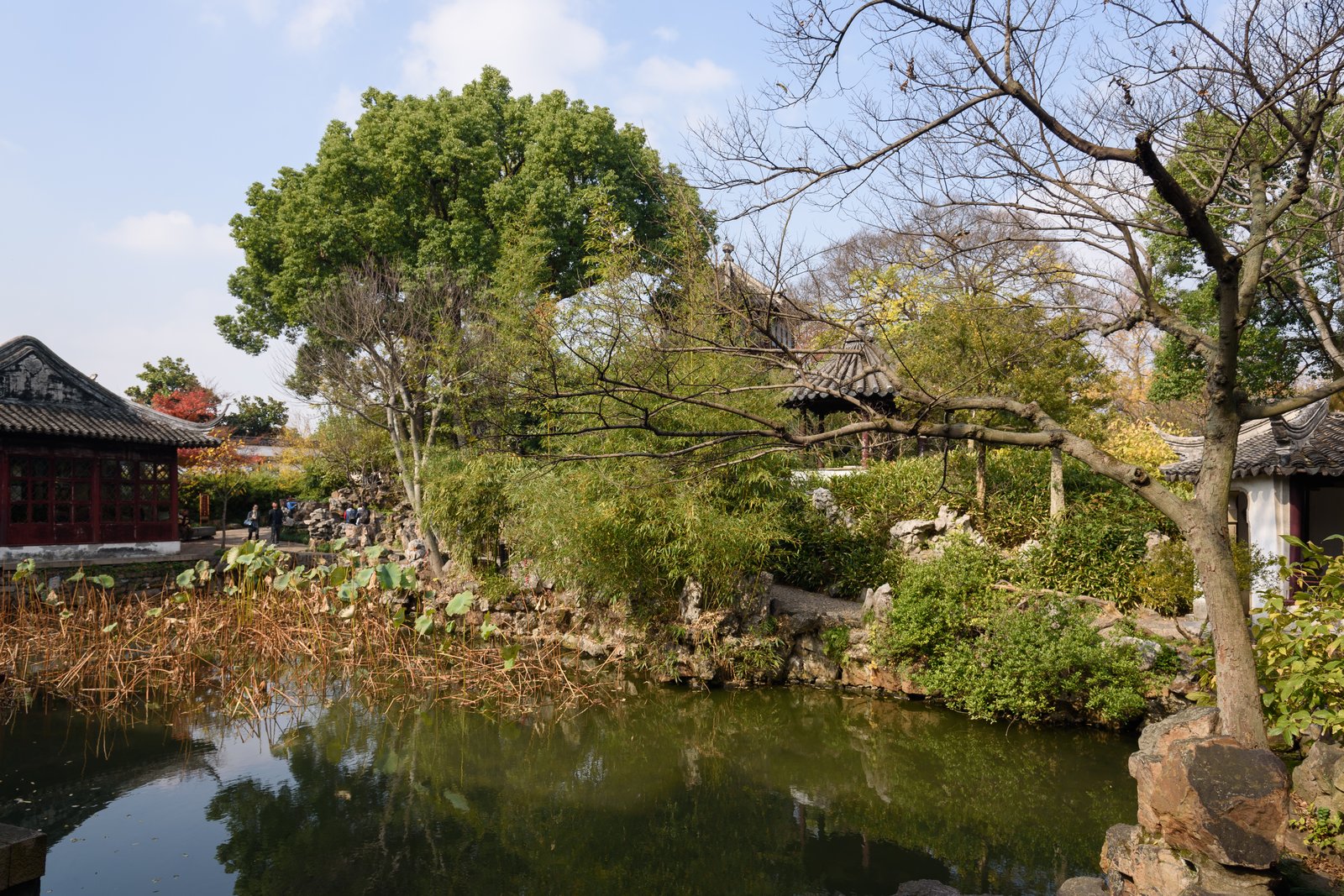 A pond, pavilion and trees in the Humble Administrator's Garden, Suzhou
