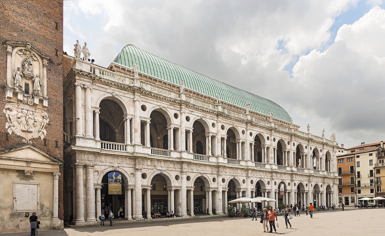 The Basilica Palladiana in Vicenza with its two tiers of serliana loggias