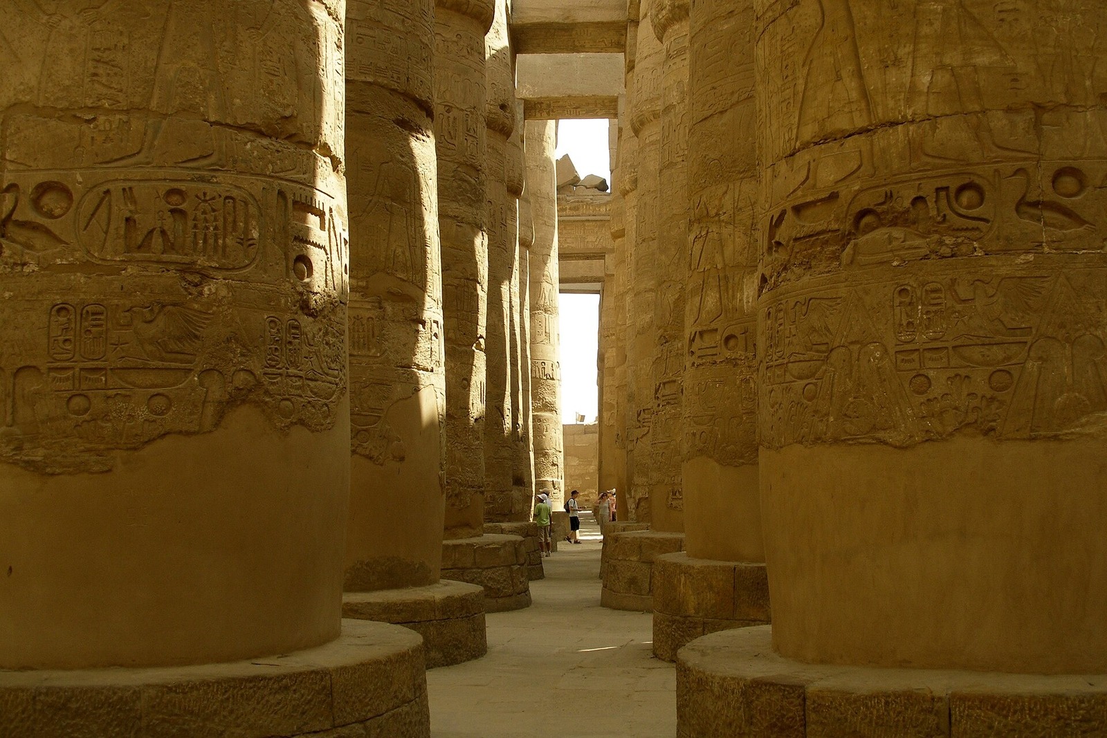 The Great Hypostyle Hall at Karnak with its papyrus columns