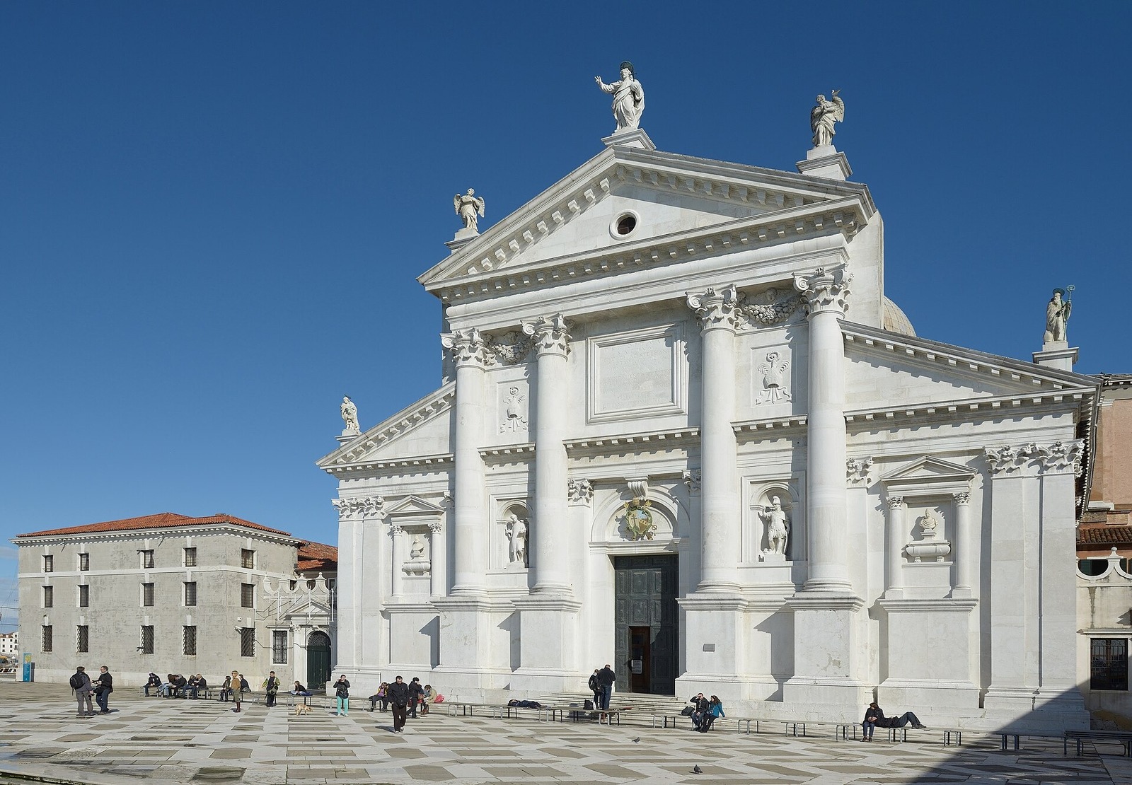 The facade of San Giorgio Maggiore in Venice by Palladio