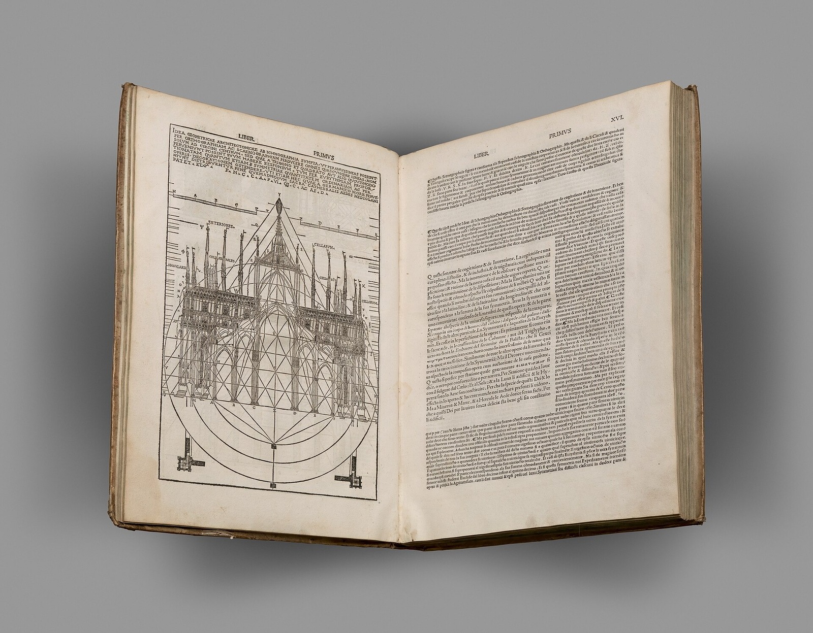 A plate from an early printed edition of Vitruvius