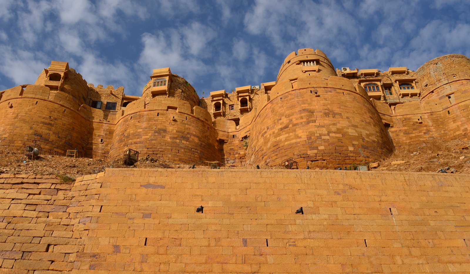 The golden bastions of Jaisalmer Fort rising above its stone ramparts
