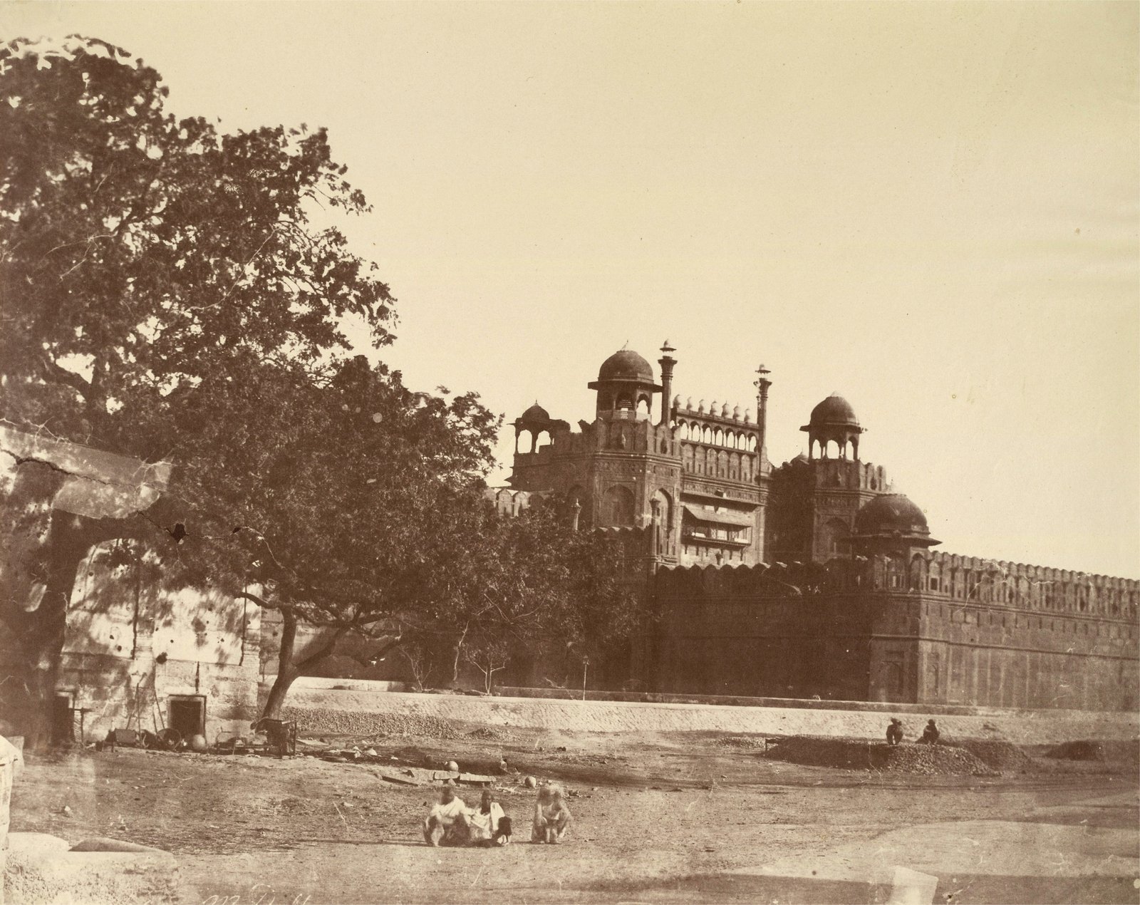 The Red Fort in Delhi, its red sandstone walls and marble pavilions