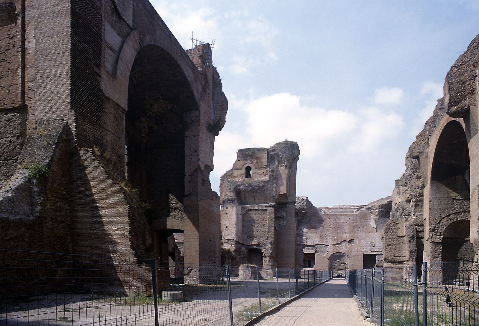 The ruined vaults of the frigidarium of the Baths of Caracalla in Rome