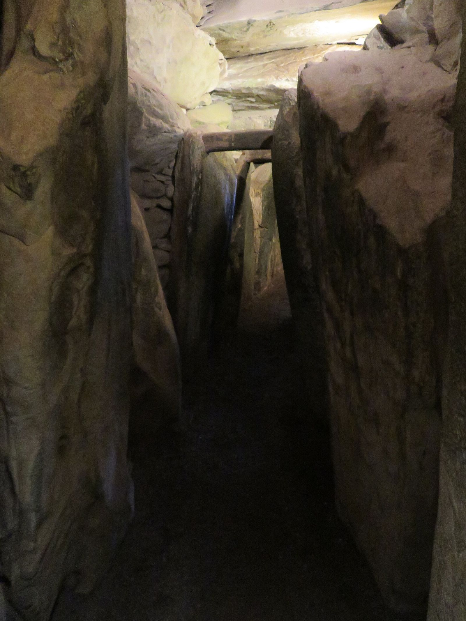 The passage of the Newgrange passage tomb leading toward the burial chamber