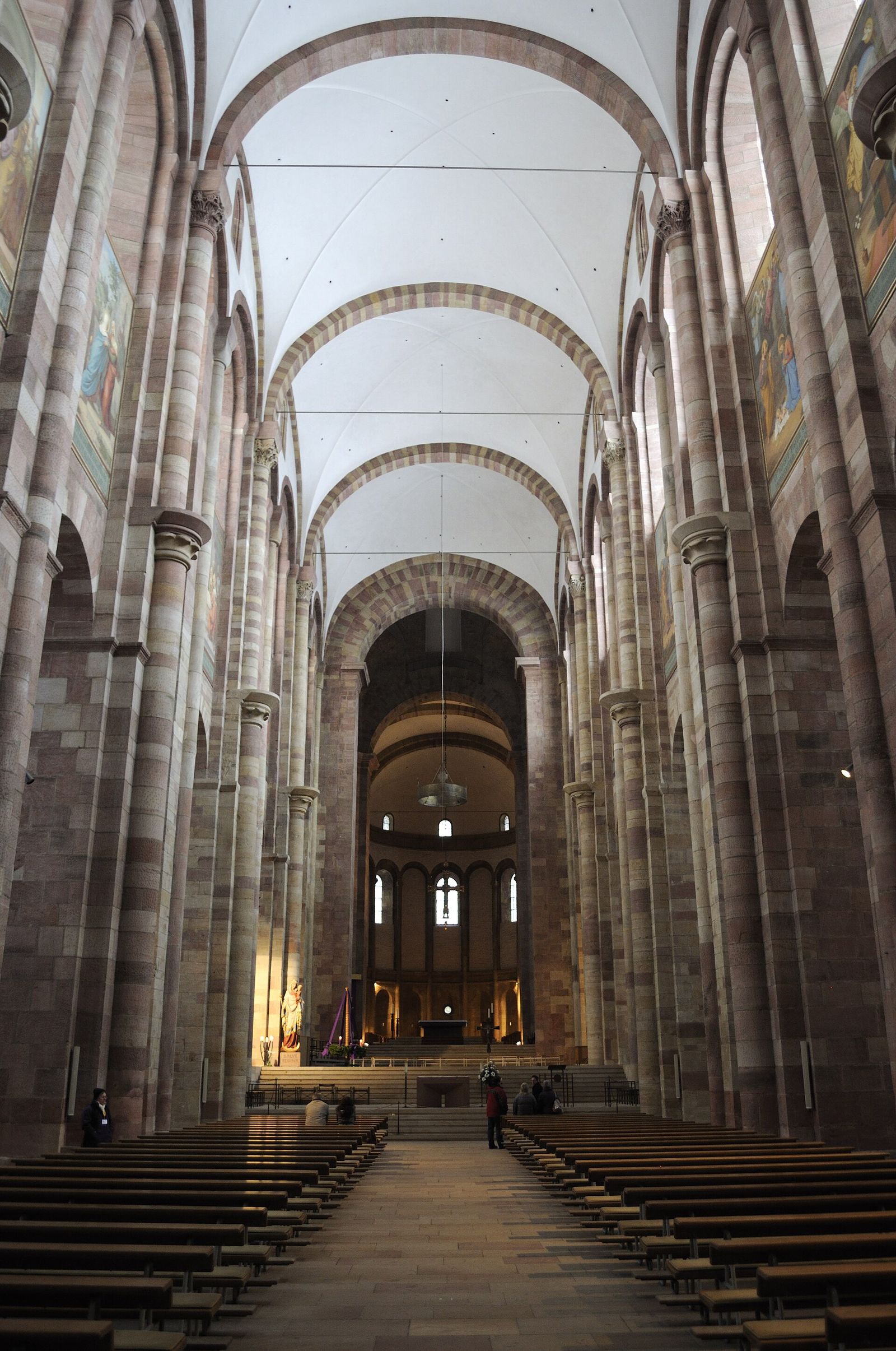 The groin-vaulted nave of Speyer Cathedral