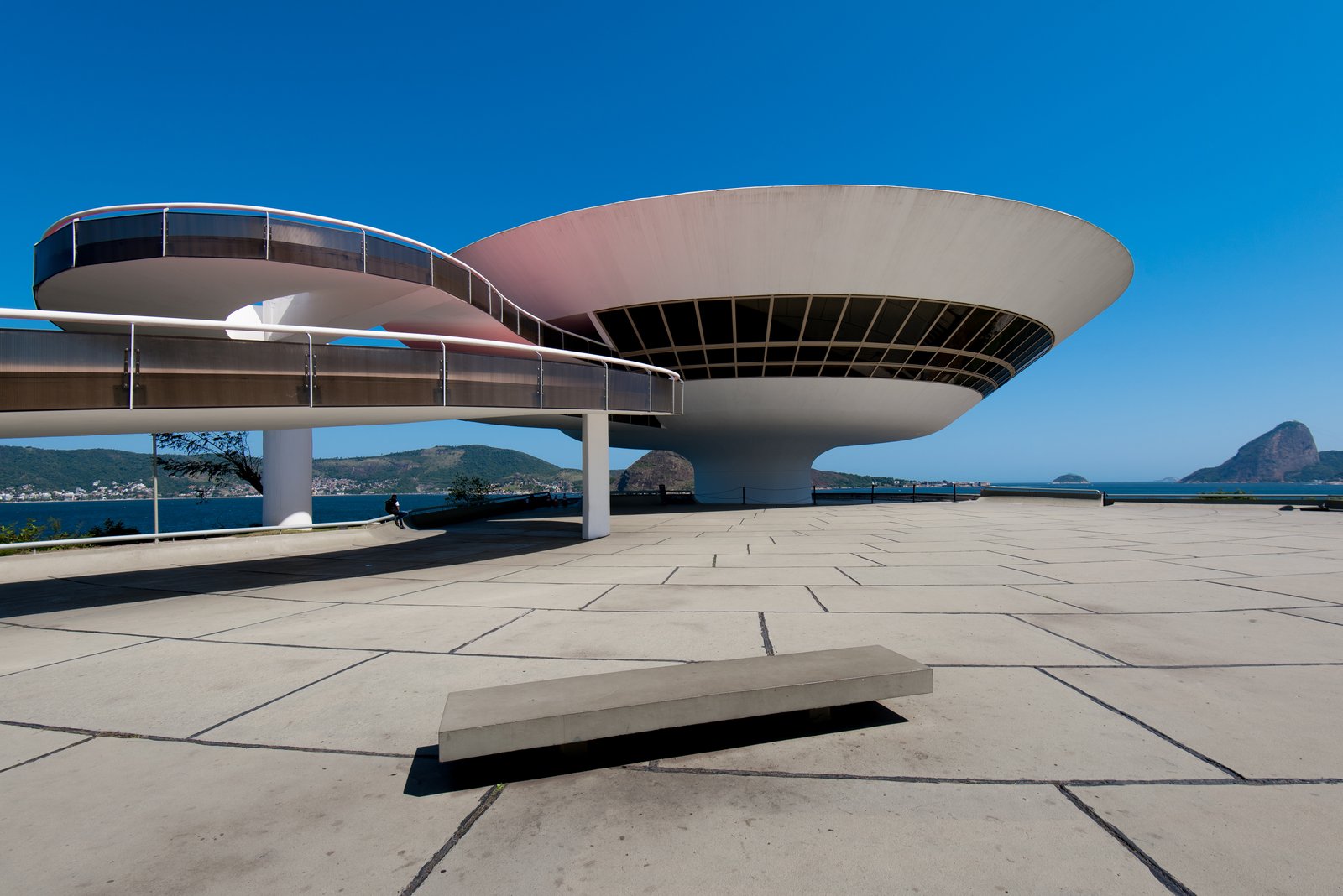 The Niterói Contemporary Art Museum, Niemeyer's flying-saucer museum above Guanabara Bay