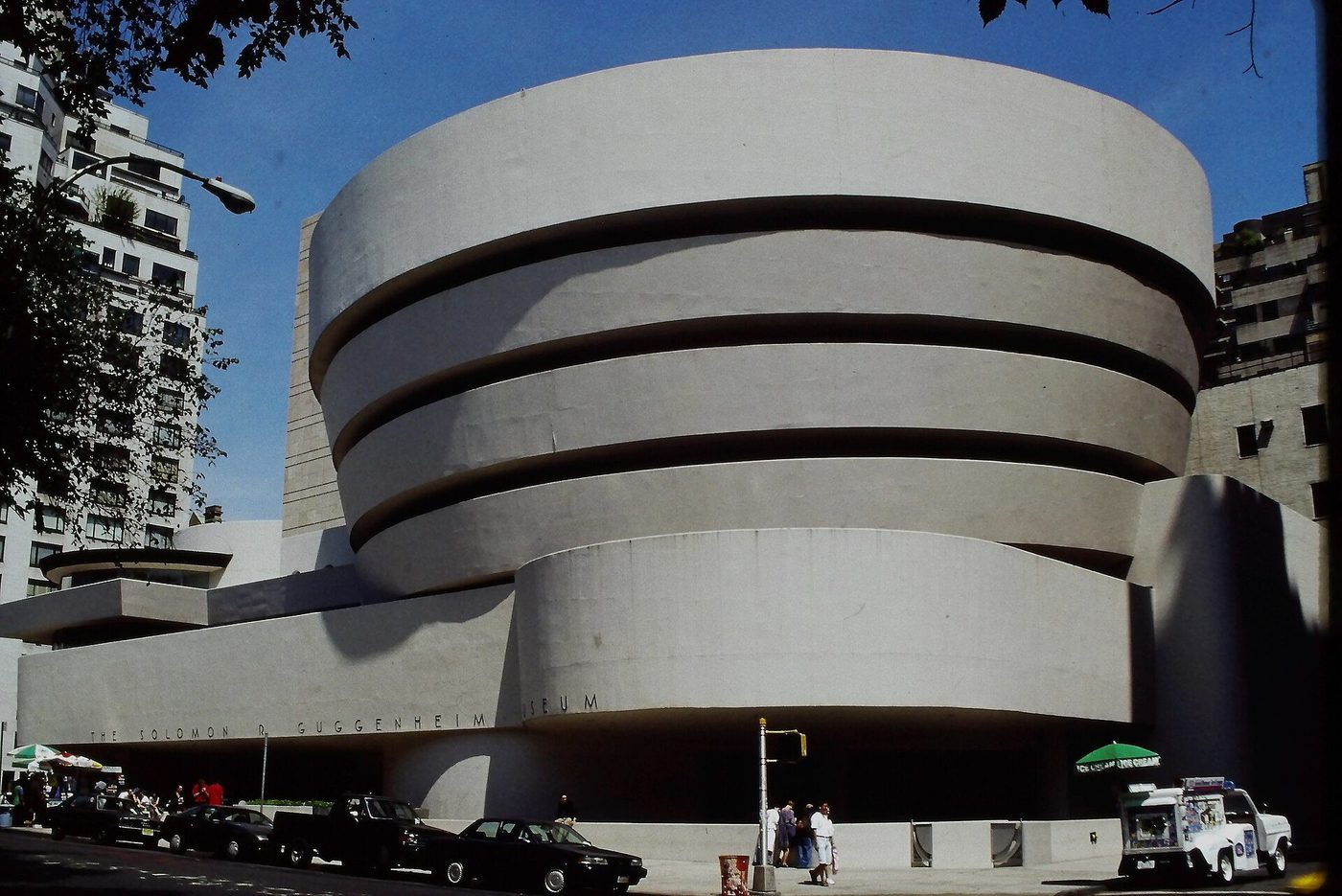 The Solomon R. Guggenheim Museum in New York: a great concrete spiral above Fifth Avenue