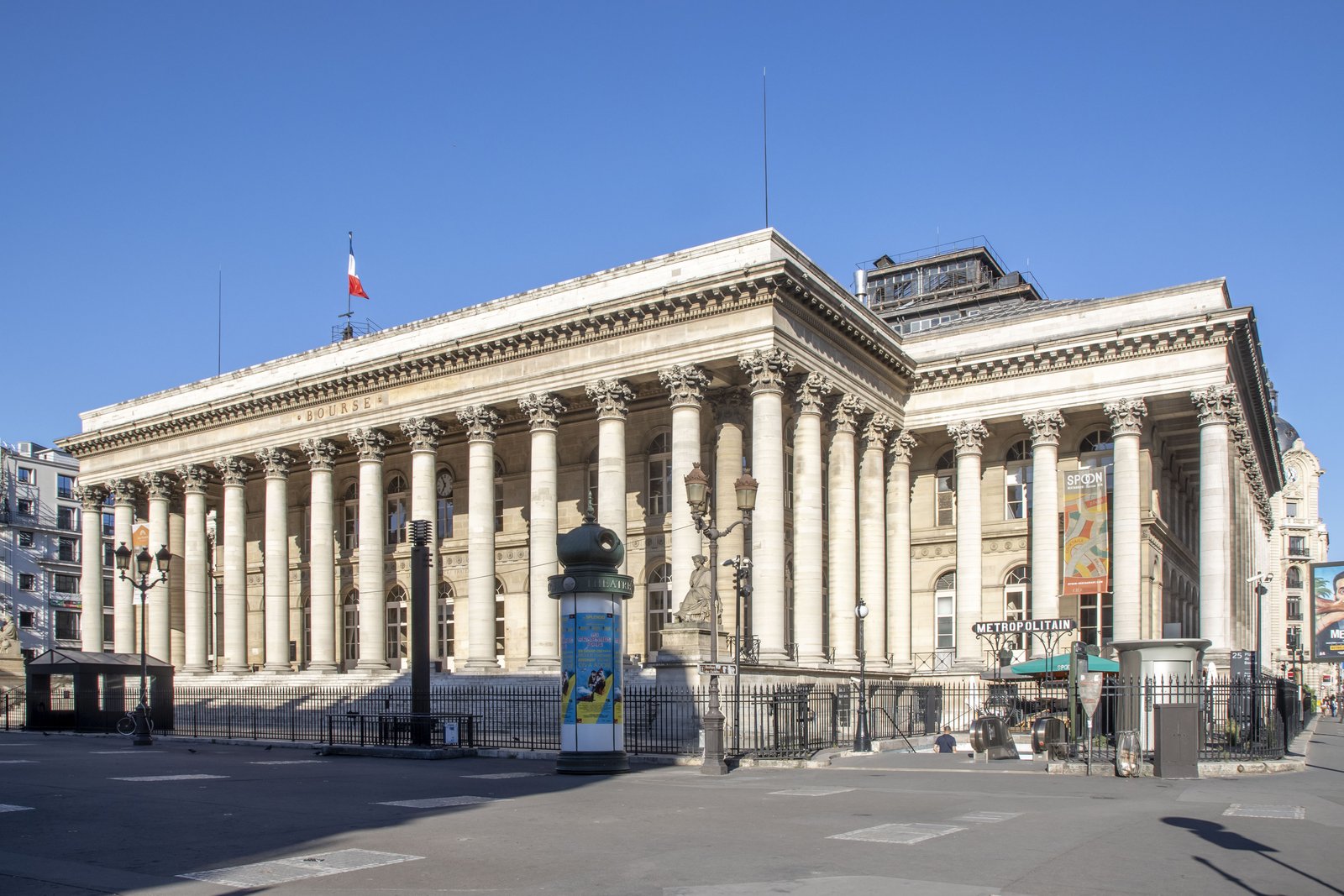 The Palais Brongniart, the Paris Bourse, its Corinthian colonnade