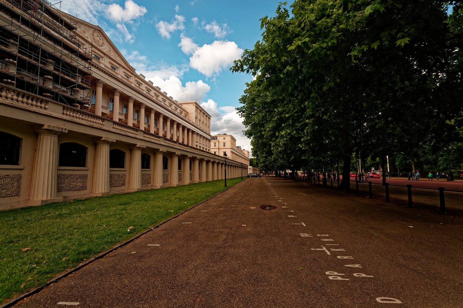 Carlton House Terrace in London, Nash's palace front facing the Mall