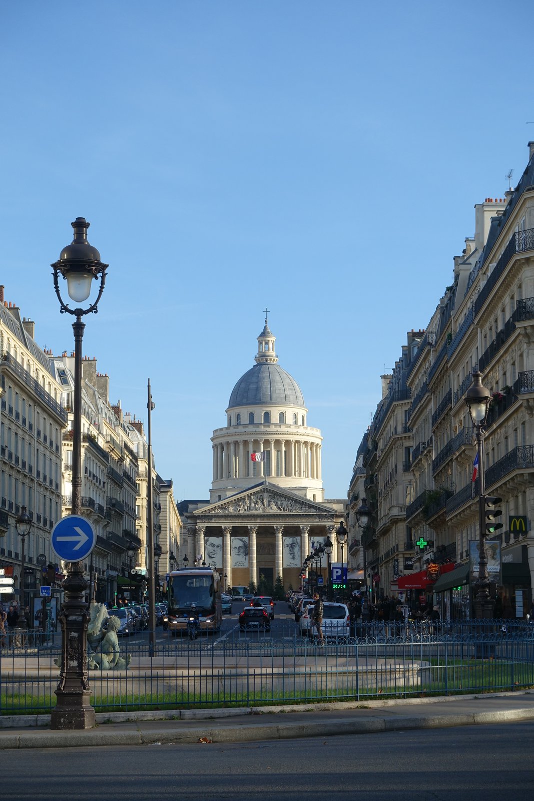 The Panthéon in Paris, its Corinthian portico facing the Rue Soufflot