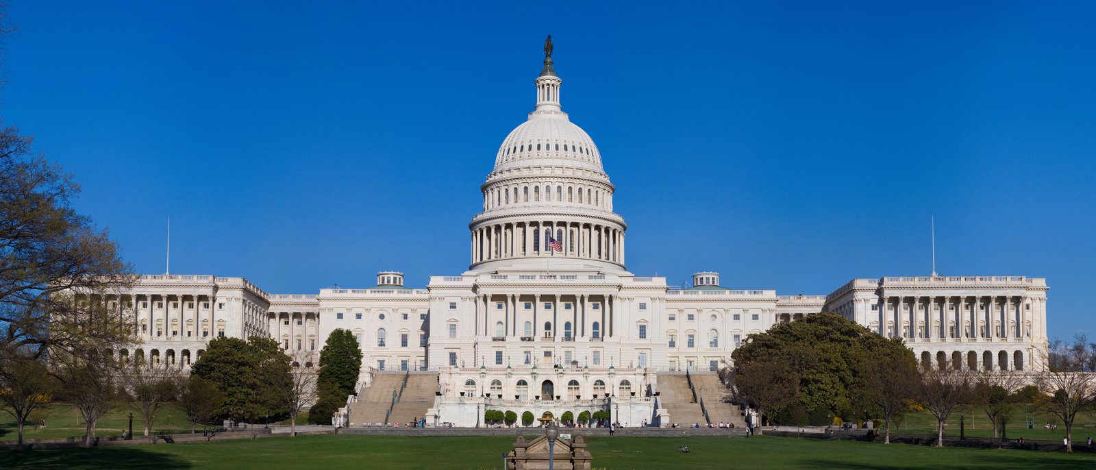 The United States Capitol in Washington, its cast-iron dome