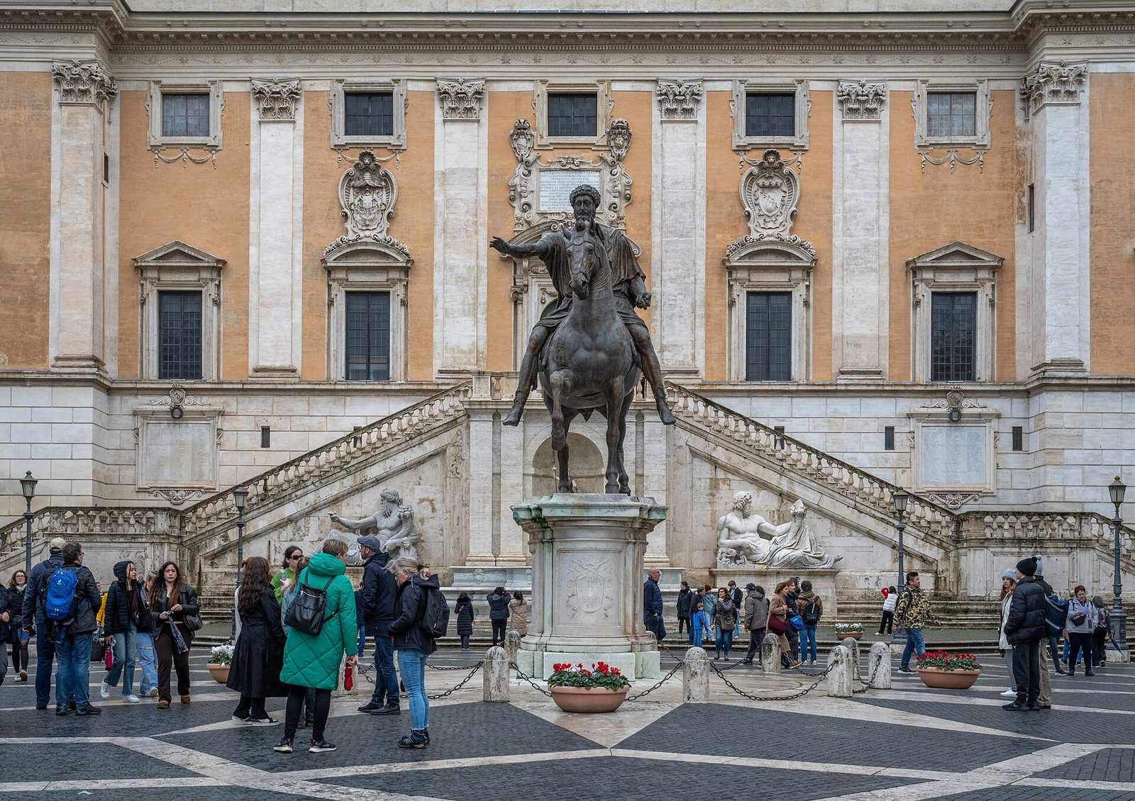 The Piazza del Campidoglio in Rome, Michelangelo's trapezoidal piazza