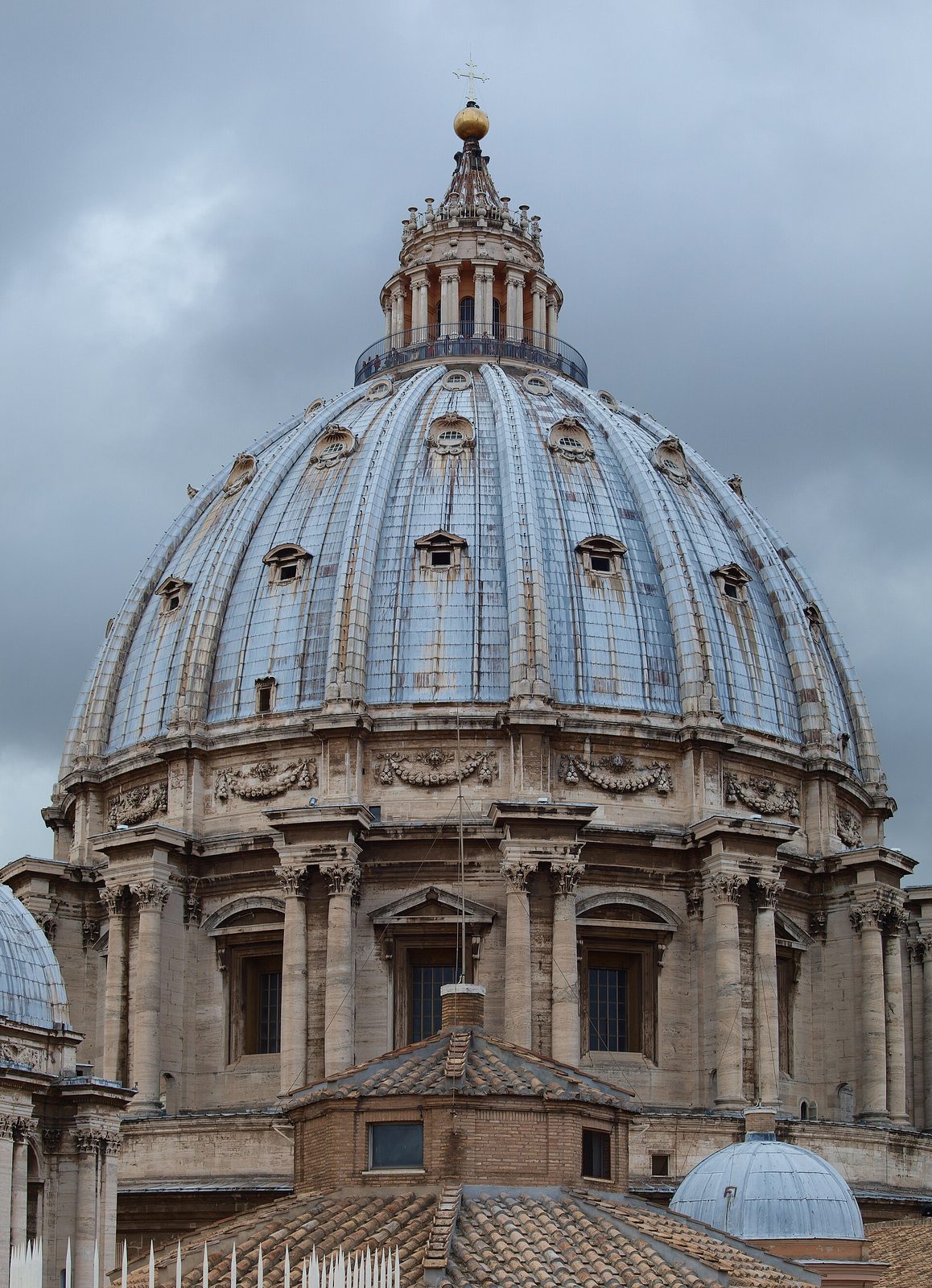 The dome of St Peter's in Rome, Michelangelo's design completed by della Porta