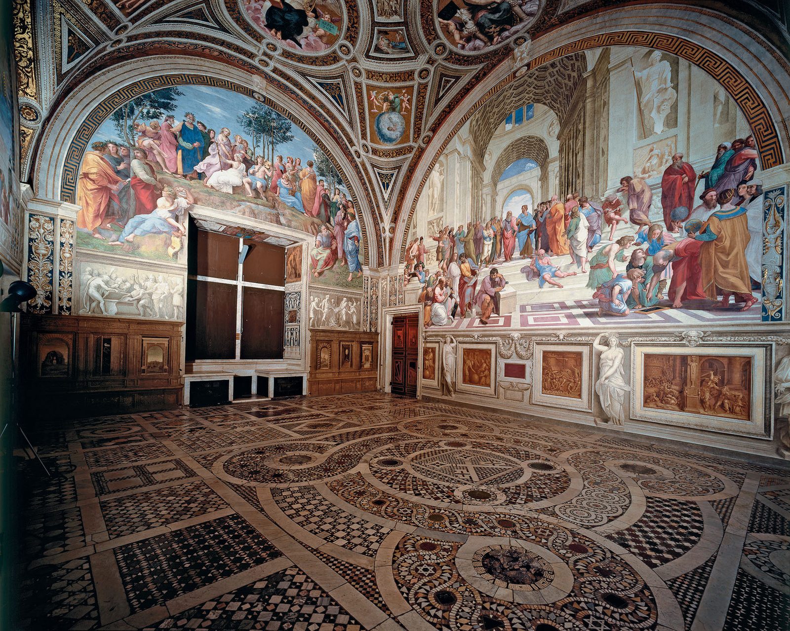 The Stanza della Segnatura in the Vatican, Raphael's frescoed room