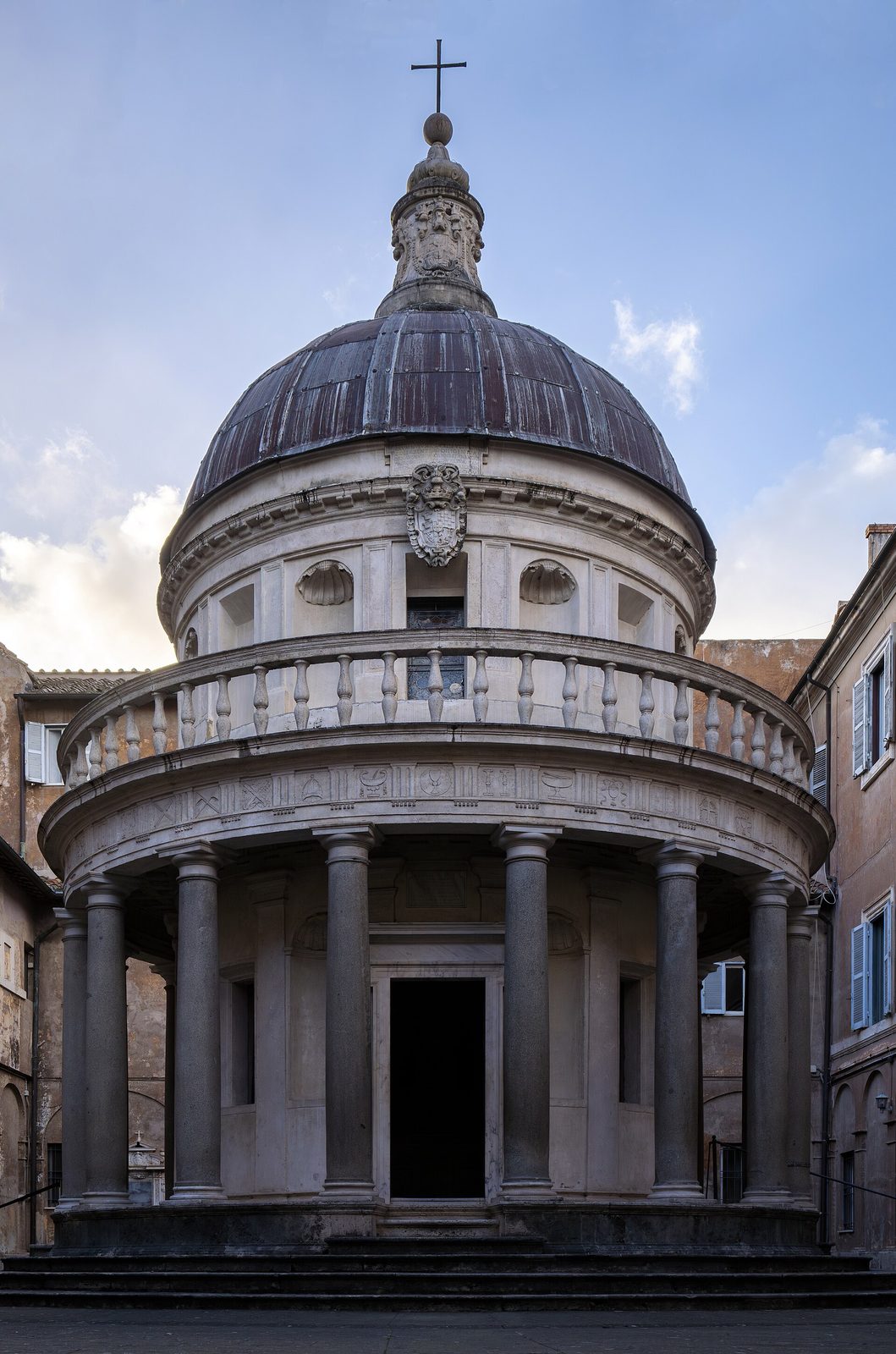The Tempietto in Rome, a circular temple ringed by Doric columns under a dome