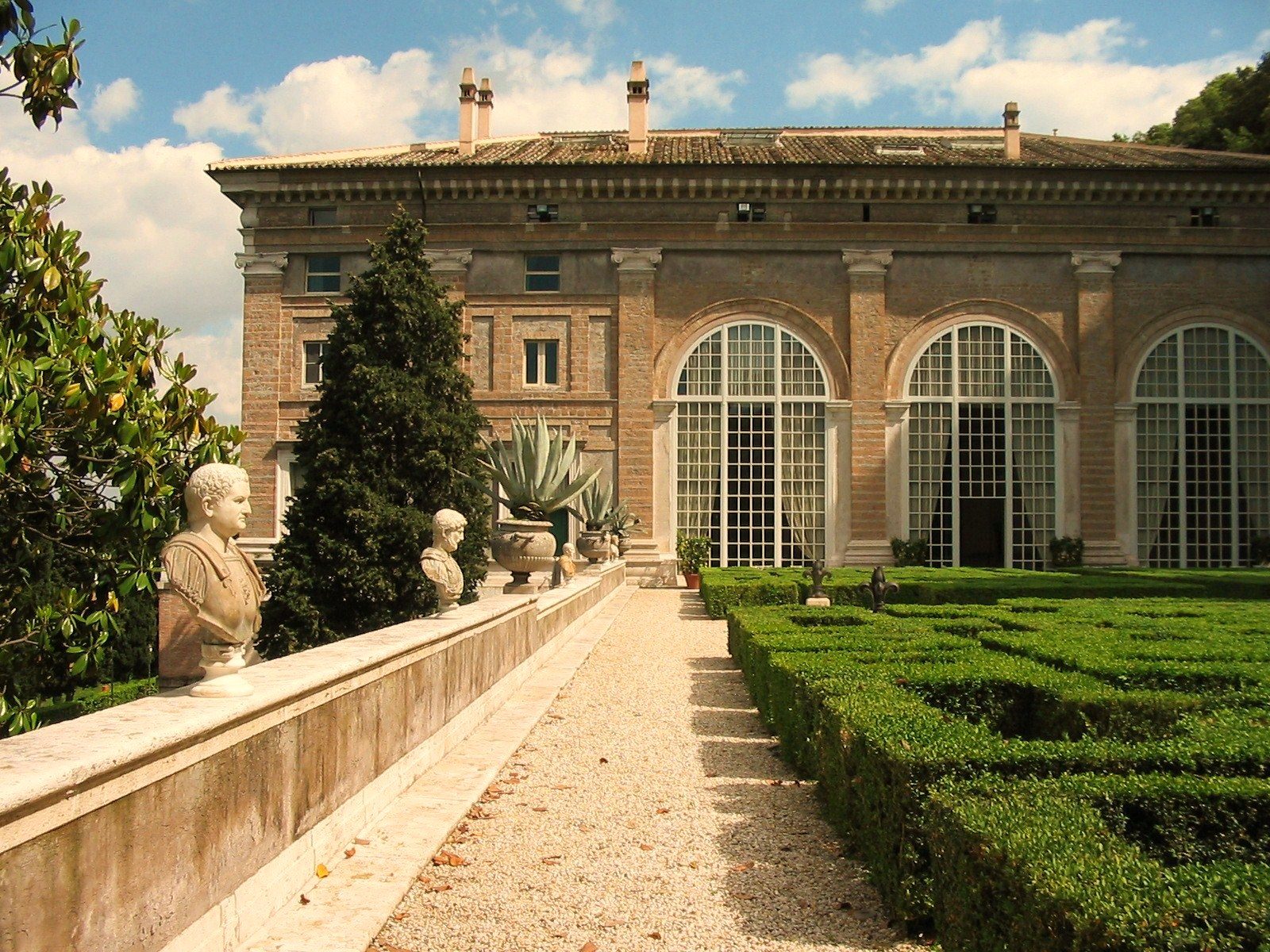 The loggia and gardens of the Villa Madama in Rome