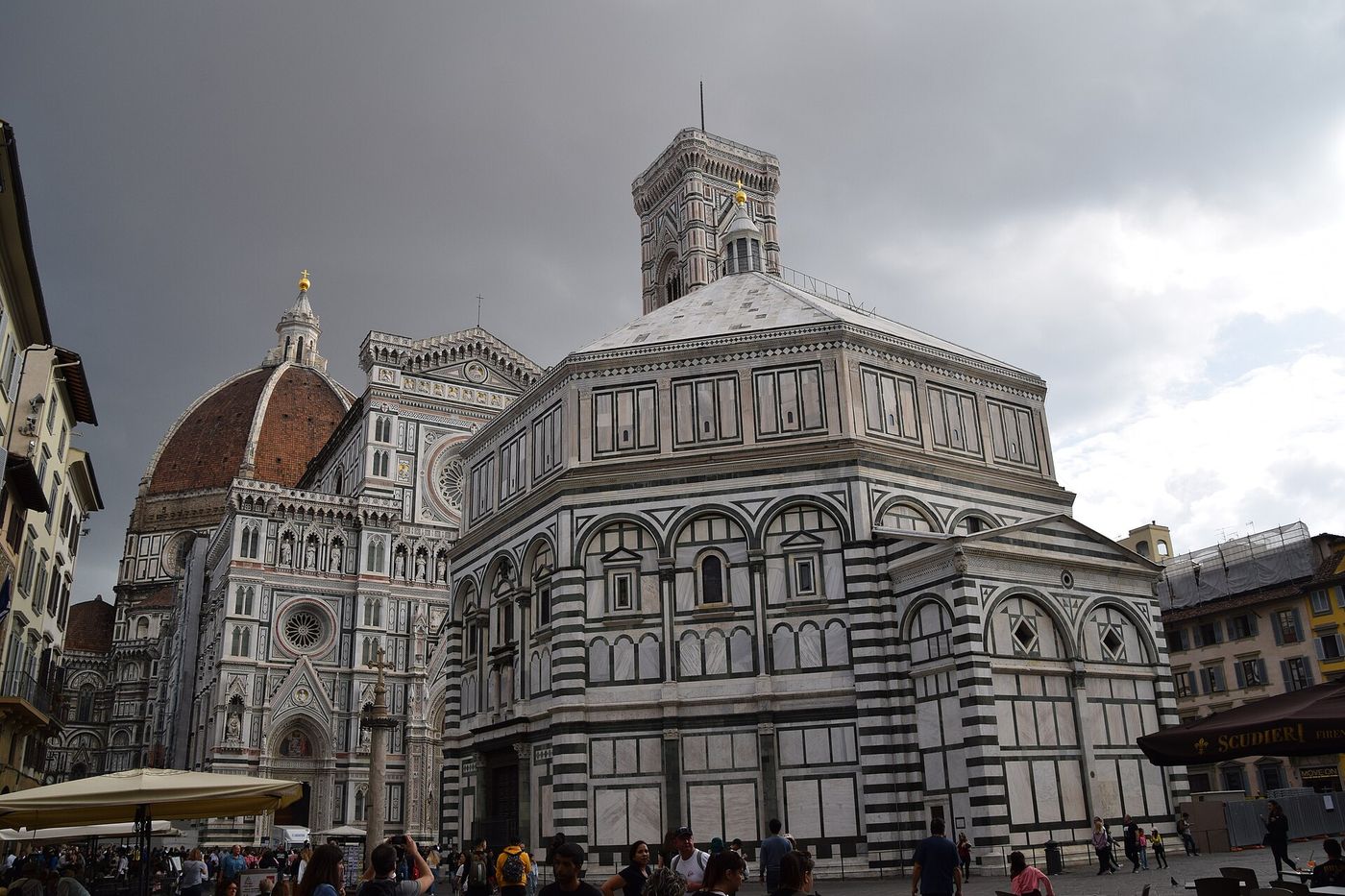 The dome of Florence Cathedral, designed by Filippo Brunelleschi, seen from the outside